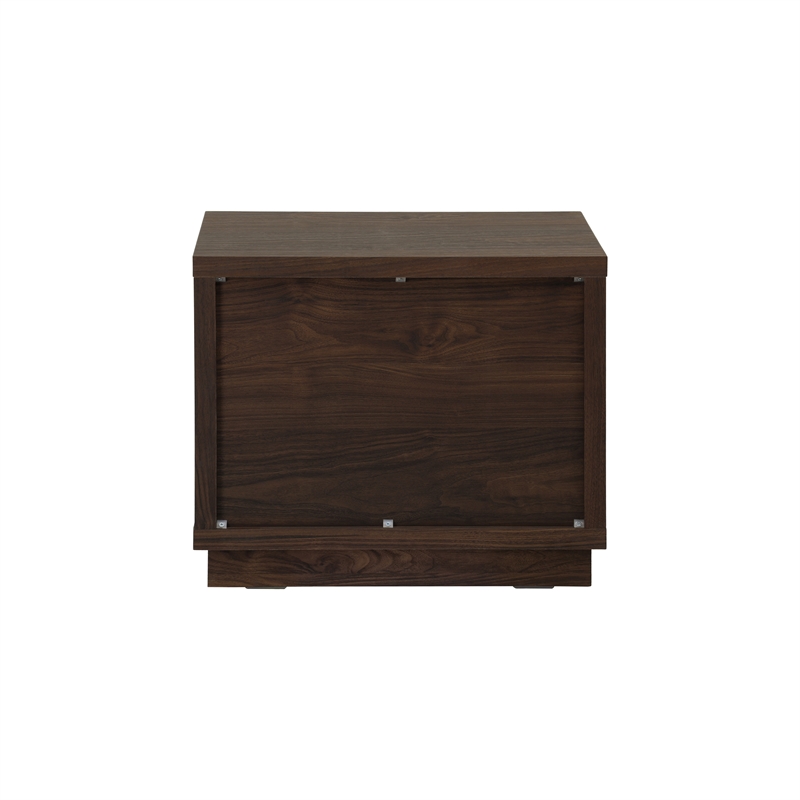 NPD Furniture Dreighton KD Nightstand/Side Table 1 Drawer in Coffee Brown