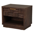 NPD Furniture Dreighton KD Nightstand/Side Table 1 Drawer in Coffee Brown