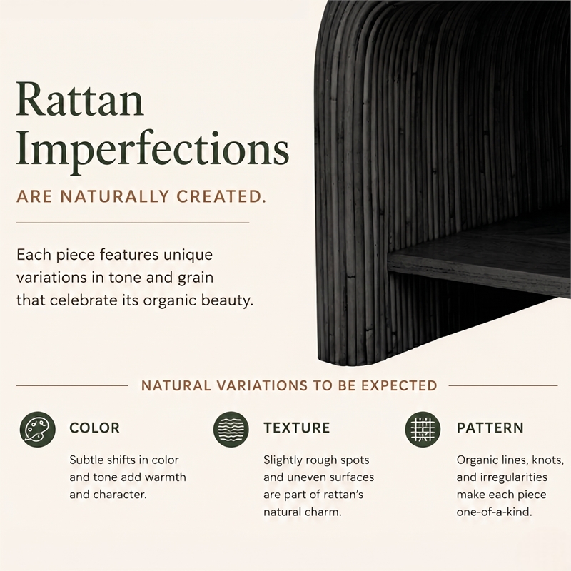 NPD Furniture Kyran Rattan Coffee Table in Espresso Brown