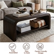 NPD Furniture Kyran Rattan Coffee Table in Espresso Brown