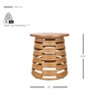 NPD Furniture Zeke Rattan Side/End Table w/ Wood Top in Honey