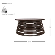 New Pacific Direct Zeke Rattan Coffee Table w/ Wood Top in Espresso Brown
