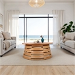 New Pacific Direct Zeke Rattan Coffee Table w/ Wood Top in Honey