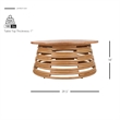 New Pacific Direct Zeke Rattan Coffee Table w/ Wood Top in Honey