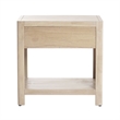 NPD Furniture Trevin Nightstand/Side Table 1 Drawer in Weathered Sand