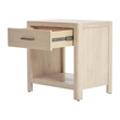NPD Furniture Trevin Nightstand/Side Table 1 Drawer in Weathered Sand
