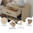 NPD Furniture Trevin Nightstand/Side Table 1 Drawer in Weathered Sand
