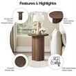 NPD Furniture Mayville Solid Wood Side/End Table in Dark Walnut