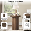 NPD Furniture Mayville Solid Wood Side/End Table in Dark Walnut