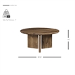 NPD Furniture Petrilio KD Round Coffee Table in Hazelnut Brown