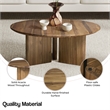 NPD Furniture Petrilio KD Round Coffee Table in Hazelnut Brown