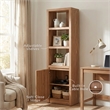 NPD Furniture Larson Shelf w/ Cabinet in Terra Oak