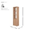 NPD Furniture Larson Shelf w/ Cabinet in Terra Oak