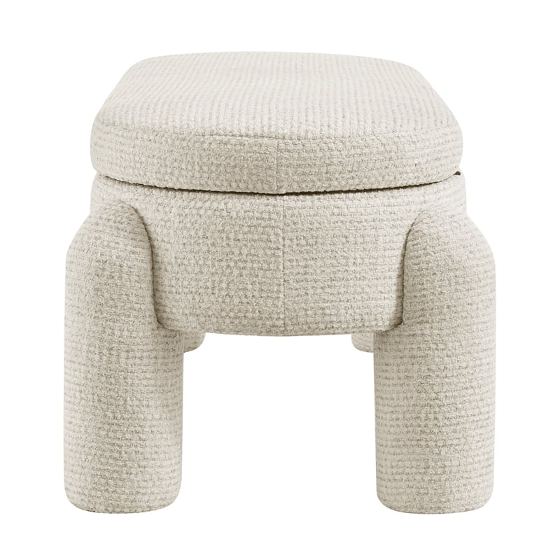 NPD Furniture Bowden Chenille Bench in Salzburg Beige