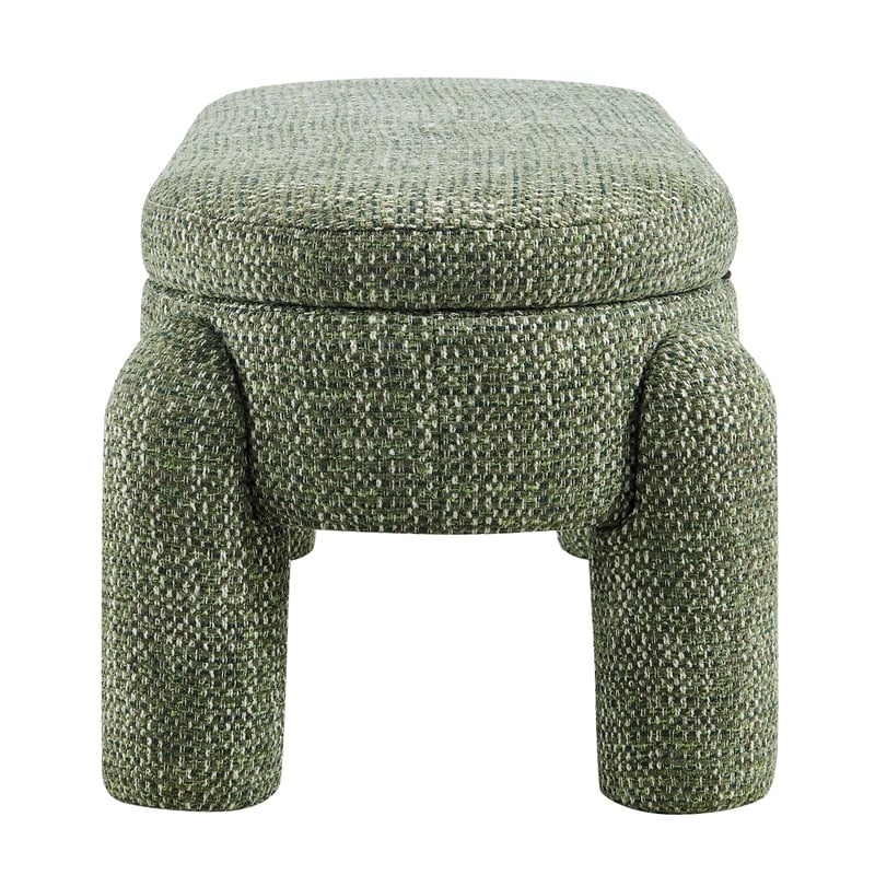 NPD Furniture Bowden Chenille Bench in Salzburg Green
