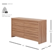 NPD Furniture Larson Dresser 6 Drawers in Terra Oak