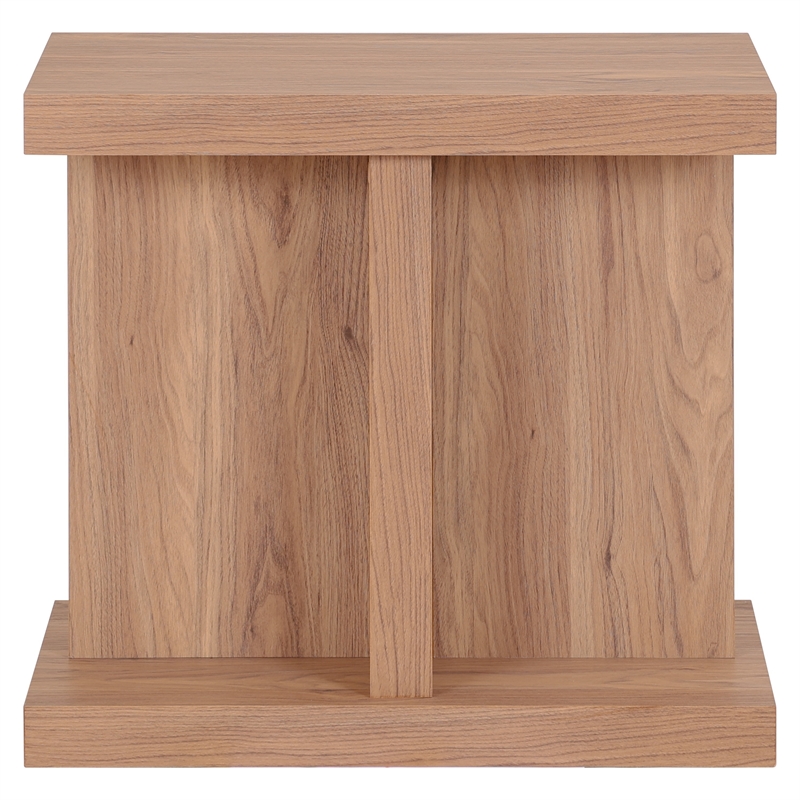 NPD Furniture Larson Side/End Table in Terra Oak