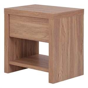 NPD Furniture Larson Nightstand/Side Table in Terra Oak