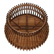 NPD Furniture Sona Rattan Coffee Table w/ Wood Top in Cane Brown