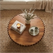 NPD Furniture Sona Rattan Coffee Table w/ Wood Top in Cane Brown