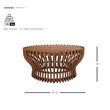 NPD Furniture Sona Rattan Coffee Table w/ Wood Top in Cane Brown