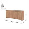 NPD Furniture Larson Buffet/Sideboard 4 Doors in Terra Oak