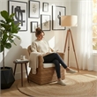 New Pacific Direct Earwyn Abaca Accent Arm Chair in Natural