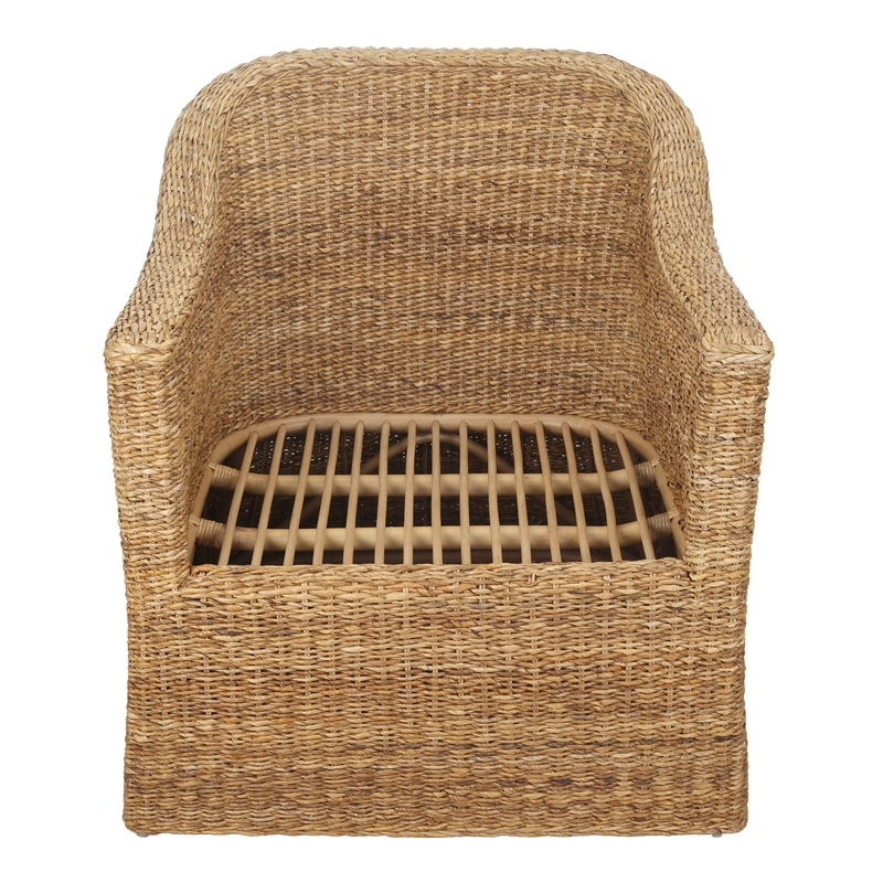 New Pacific Direct Earwyn Abaca Accent Arm Chair in Natural
