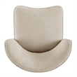 NPD Furniture Morraine Chenille Dining Side Chair w/ Casters in Beige