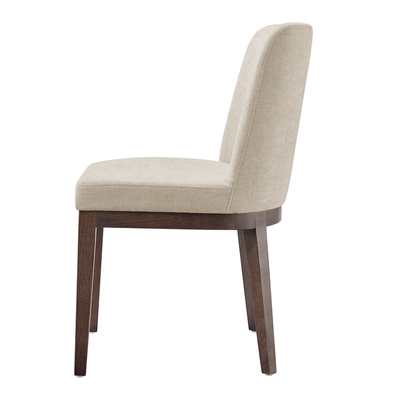 NPD Furniture Cayden Chenille Dining Side Chair in Millburry Beige