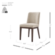NPD Furniture Cayden Chenille Dining Side Chair in Millburry Beige