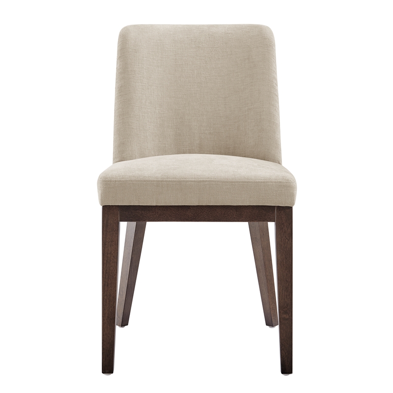 NPD Furniture Cayden Chenille Dining Side Chair in Millburry Beige