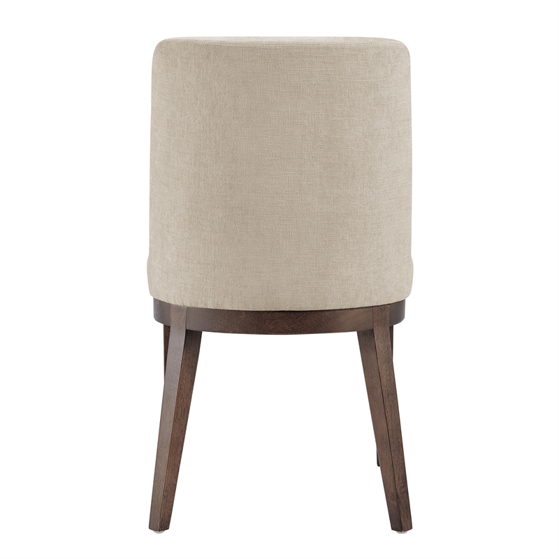 NPD Furniture Cayden Chenille Dining Side Chair in Millburry Beige