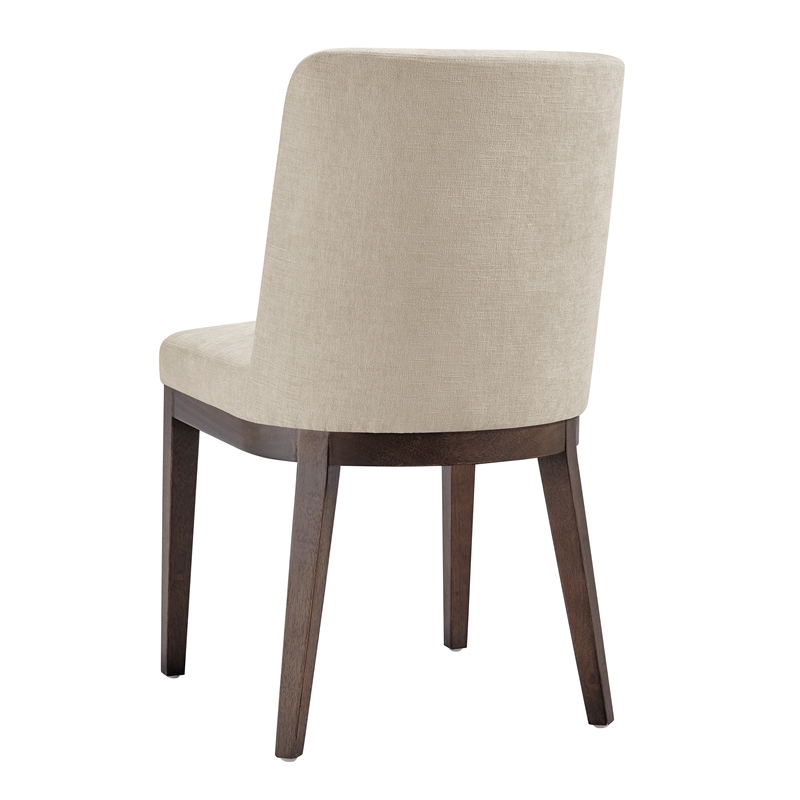 NPD Furniture Cayden Chenille Dining Side Chair in Millburry Beige