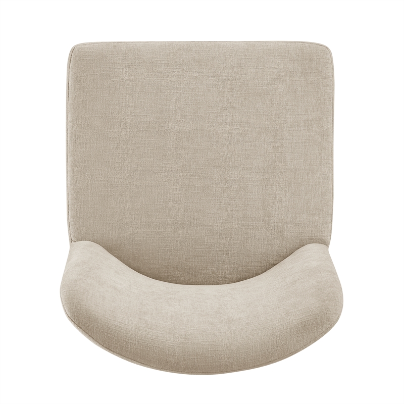 NPD Furniture Cayden Chenille Dining Side Chair in Millburry Beige