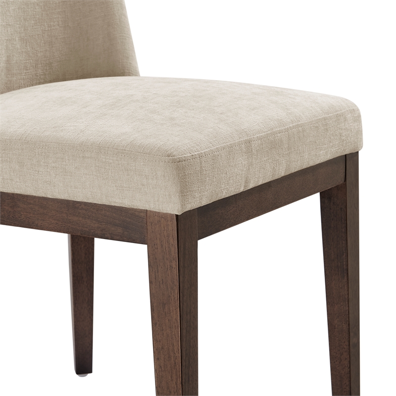 NPD Furniture Cayden Chenille Dining Side Chair in Millburry Beige