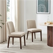 NPD Furniture Cayden Chenille Dining Side Chair in Millburry Beige