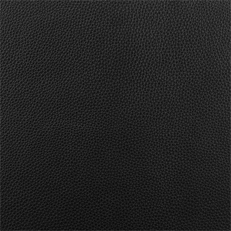 NPD Furniture Grandora Top Grain Leather Accent Arm Chair in Stolm Black