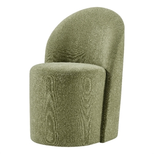 NPD Furniture Cabrina Chenille Dining Side Chair w/ Casters in Green