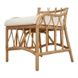 NPD Furniture Ayanna Rattan Dining Side Chair in Natural Wheat