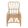 NPD Furniture Ayanna Rattan Dining Side Chair in Natural Wheat