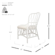 NPD Furniture Ayanna Rattan Dining Side Chair in White