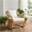 New Pacific Direct Maeva Rattan Accent Arm Chair in Natural Wheat