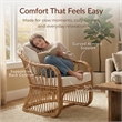 New Pacific Direct Maeva Rattan Accent Arm Chair in Natural Wheat