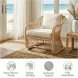 New Pacific Direct Maeva Rattan Accent Arm Chair in Natural Wheat