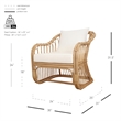 New Pacific Direct Maeva Rattan Accent Arm Chair in Natural Wheat
