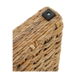 NPD Furniture Vaine Abaca Accent Table in Natural Banana Leaf & Solid Wood