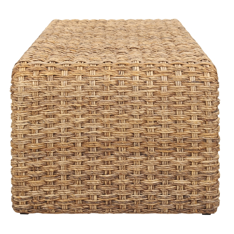 NPD Furniture Vaine Abaca Wood Coffee Table in Natural