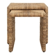 NPD Furniture Kanza Abaca Rectangular Nesting Side Table Set of2 in Natural