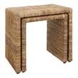 NPD Furniture Kanza Abaca Rectangular Nesting Side Table Set of2 in Natural